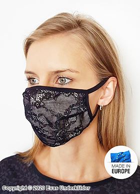 Face mask / mouth cover, silver ions, lace overlay, double layer